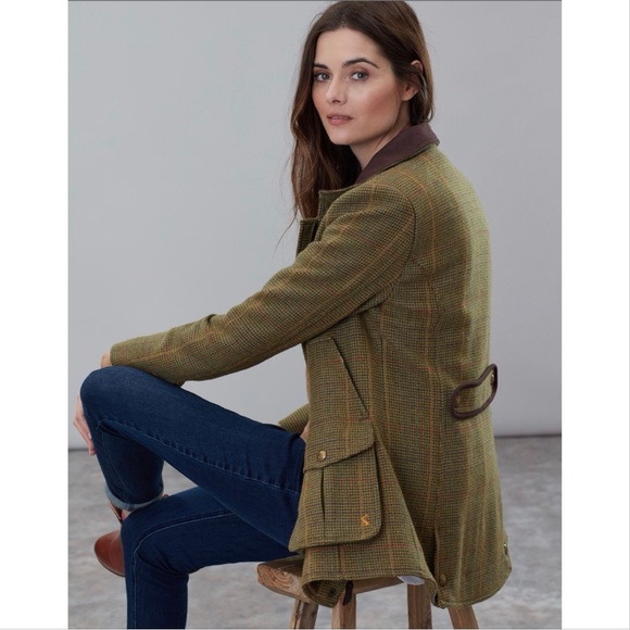Joules Women's Fieldcoat Tweed Coat - Picture 5 of 16